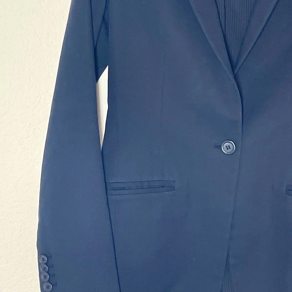 Club Monaco blazer black sz 2 stretch cotton spandex blend